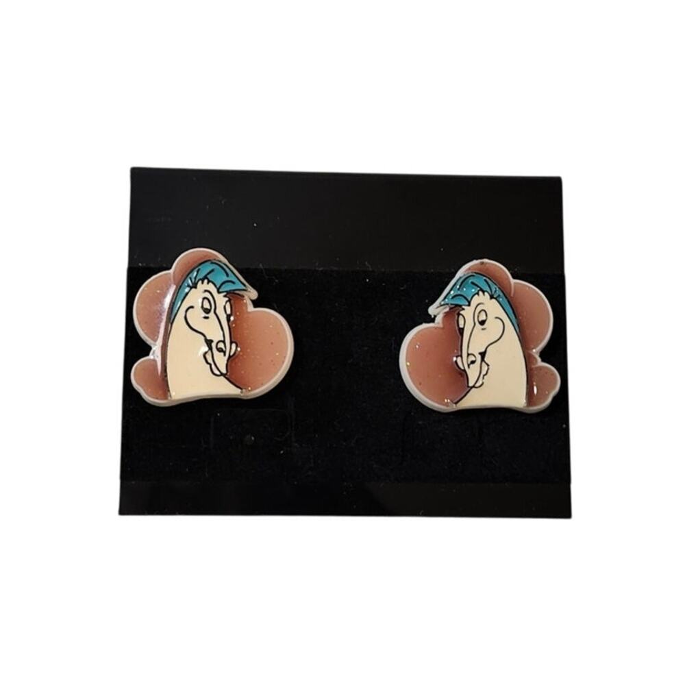 Vintage Disney Hercules Pegasus Horse EARRINGS Winged Magical Cosplay